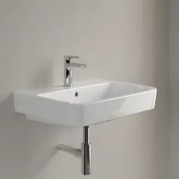 Villeroy & Boch O.novo Pаковина, 600 x 460 x 175 mm, Альпийский белый CeramicPlus, с переливом, задняя сторона и нижняя сторона шлифованные 4A416GR1