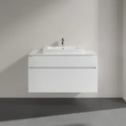 Villeroy & Boch Legato Тумба под раковину, 2 выдвижных ящика, 1000 x 550 x 500 mm, Glossy White / Glossy White B68100DH