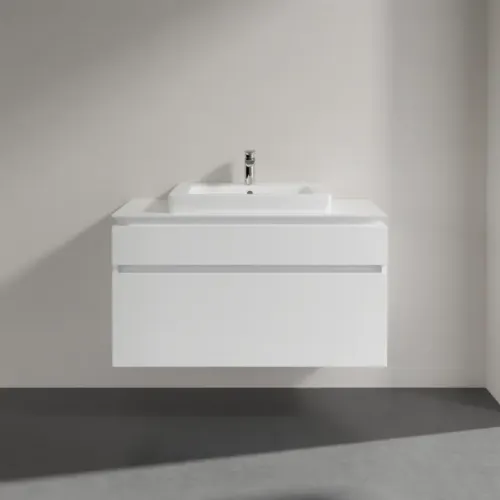 Villeroy & Boch Legato Тумба под раковину, 2 выдвижных ящика, 1000 x 550 x 500 mm, Glossy White / Glossy White B68100DH