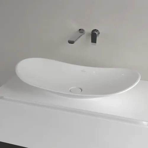 Villeroy & Boch My Nature Раковина для установки на столешницу, 810 x 410 x 160 mm, Альпийский белый CeramicPlus, без перелива 411080R1