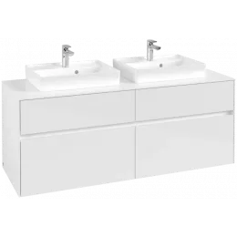 Villeroy & Boch Collaro Тумба под раковину, 4 выдвижных ящика, 1400 x 548 x 500 mm, Glossy White / Glossy White C07600DH
