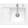 Villeroy & Boch Subway 45 Compact Мойка, включая Комплект слива с эксцентриком, выкл Керамика, 650 x 510 mm, Альпийский белый CeramicPlus 331302R1