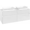 Villeroy & Boch Collaro Тумба под раковину, с подсветкой, 4 выдвижных ящика, 1400 x 548 x 500 mm, Glossy White / Glossy White C119B0DH