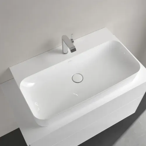 Villeroy & Boch Finion Pаковина, 800 x 470 x 165 mm, Альпийский белый CeramicPlus, со скрытым переливом, шлифованный 41688CR1
