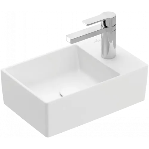 Villeroy & Boch Memento 2.0 Раковина компактная, 400 x 260 x 111 mm, Stone White CeramicPlus, без перелива 432340RW