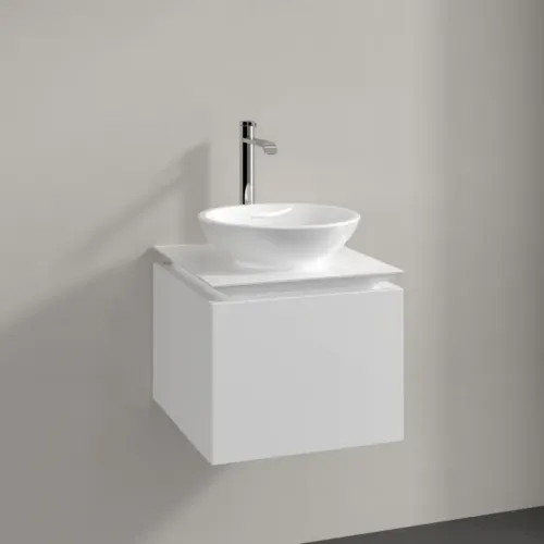 Villeroy & Boch Legato Тумба под раковину, 1 выдвижной ящик, 450 x 380 x 500 mm, Glossy White / Glossy White B56500DH