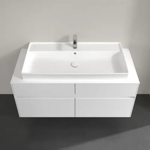 Villeroy & Boch Collaro Тумба под раковину, 4 выдвижных ящика, 1200 x 548 x 500 mm, Glossy White / Glossy White C09100DH