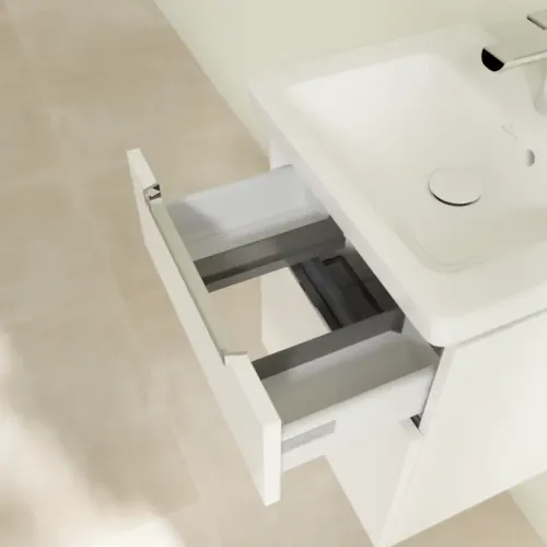 Villeroy & Boch Subway 2.0 Тумба под раковину, 2 выдвижных ящика, 485 x 590 x 379 mm, Glossy White A90710DH