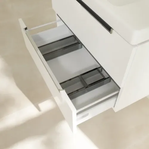 Villeroy & Boch Subway 2.0 Тумба под раковину, 2 выдвижных ящика, 787 x 520 x 449 mm, Glossy White A69610DH