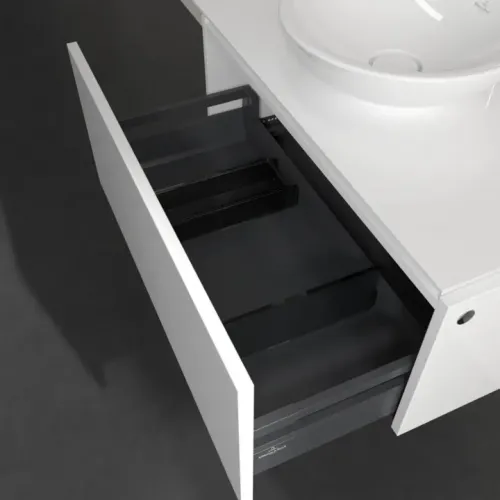 Villeroy & Boch Legato Тумба под раковину, 1 выдвижной ящик, 800 x 380 x 500 mm, Glossy White / Glossy White B56900DH