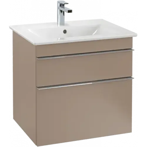 Villeroy & Boch Venticello Тумба под раковину, 2 выдвижных ящика, 603 x 590 x 502 mm, Glossy Grey / Glossy Grey A92401FP