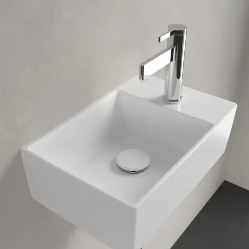 Villeroy & Boch Memento 2.0 Раковина компактная, 400 x 260 x 111 mm, Stone White CeramicPlus, без перелива 432340RW