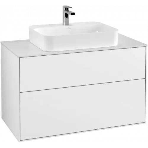 Villeroy & Boch Finion Тумба под раковину, 2 выдвижных ящика, 1000 x 603 x 501 mm, Glossy White Lacquer F35100GF