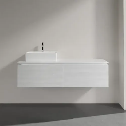 Villeroy & Boch Legato Тумба под раковину, 2 выдвижных ящика, 1400 x 380 x 500 mm, White Wood / White Wood B61300E8