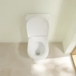 Villeroy & Boch O.novo Унитаз-компакт с открытым смывным краем Compact, напольный, Альпийский белый 5689R001