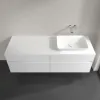 Villeroy & Boch Collaro Тумба под раковину, с подсветкой, 4 выдвижных ящика, 1600 x 548 x 500 mm, Glossy White / Glossy White C122B0DH