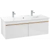 Villeroy & Boch Venticello Тумба под раковину, 2 выдвижных ящика, 1153 x 420 x 502 mm, Glossy White / Glossy White A93805DH