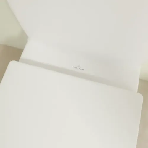 Villeroy & Boch Avento Унитаз-компакт с открытым смывным краем, напольный, Stone White CeramicPlus 5644R0RW