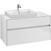 Villeroy & Boch Collaro Тумба под раковину, с подсветкой, 2 выдвижных ящика, 1000 x 548 x 500 mm, Glossy White / Glossy White C017B0DH