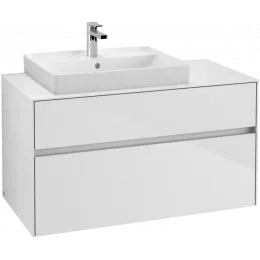 Villeroy & Boch Collaro Тумба под раковину, с подсветкой, 2 выдвижных ящика, 1000 x 548 x 500 mm, Glossy White / Glossy White C017B0DH