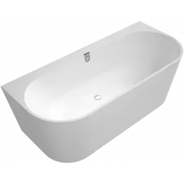 Villeroy & Boch Oberon 2.0 ванна с задней стенкой, 1800 x 800 mm, Stone White UBQ180OBR9CD00V-RW