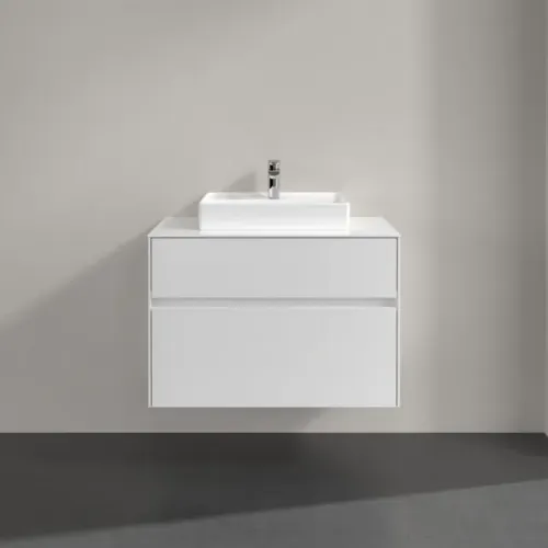 Villeroy & Boch Collaro Тумба под раковину, с подсветкой, 2 выдвижных ящика, 800 x 548 x 500 mm, Glossy White / Glossy White C069B0DH