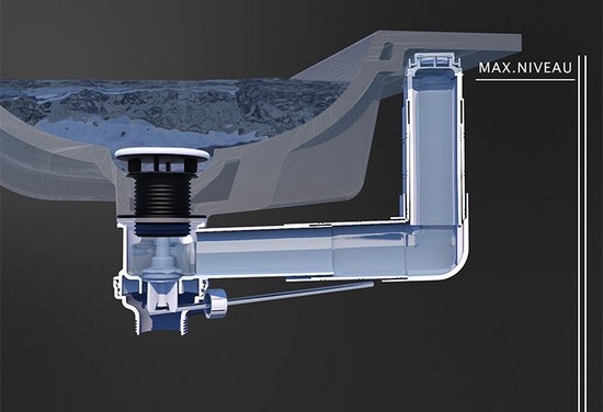 ViFlow — интеллектуальная система слива и перелива для раковин Villeroy & Boch