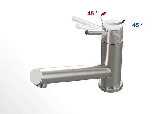 Регулировка воды на 45° за раз от Villeroy & Boch