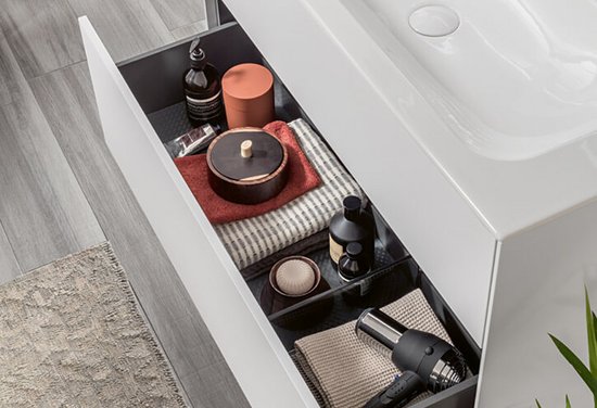 Мебель для ванной комнаты с полным выдвижением от Villeroy & Boch